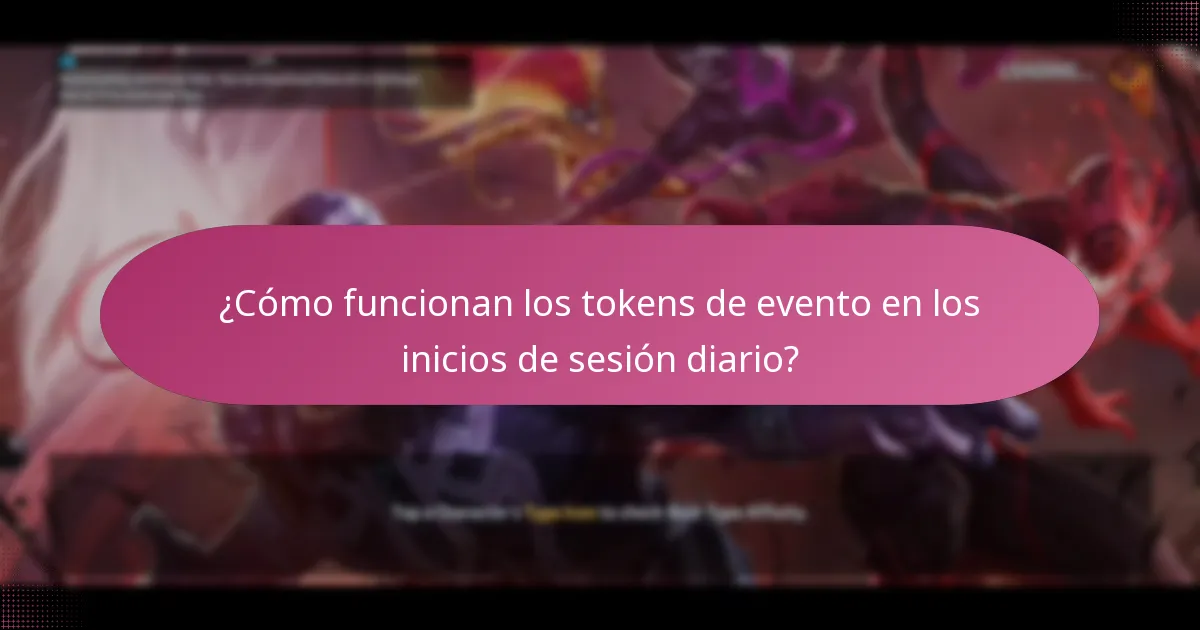¿Cómo funcionan los tokens de evento en los inicios de sesión diario?
