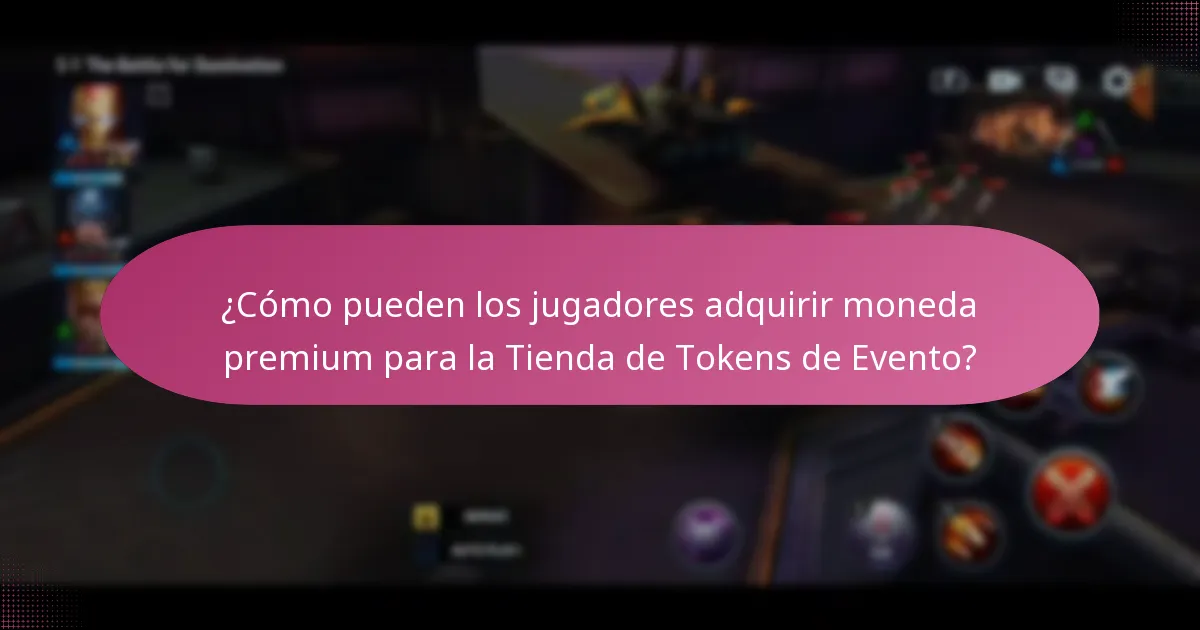 ¿Cómo pueden los jugadores adquirir moneda premium para la Tienda de Tokens de Evento?