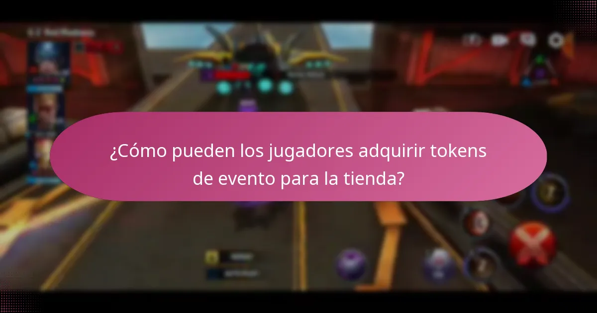 ¿Cómo pueden los jugadores adquirir tokens de evento para la tienda?