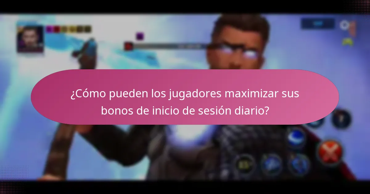 ¿Qué tipos de recompensas se incluyen en los bonos de inicio de sesión diario?