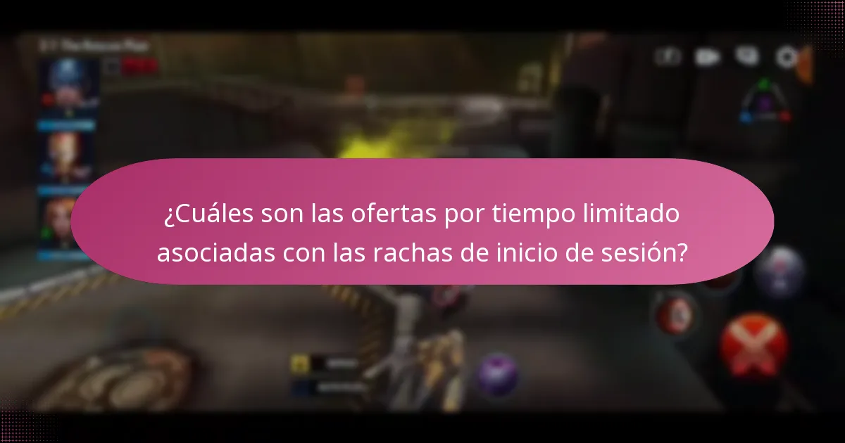 ¿Cuáles son las ofertas por tiempo limitado asociadas con las rachas de inicio de sesión?