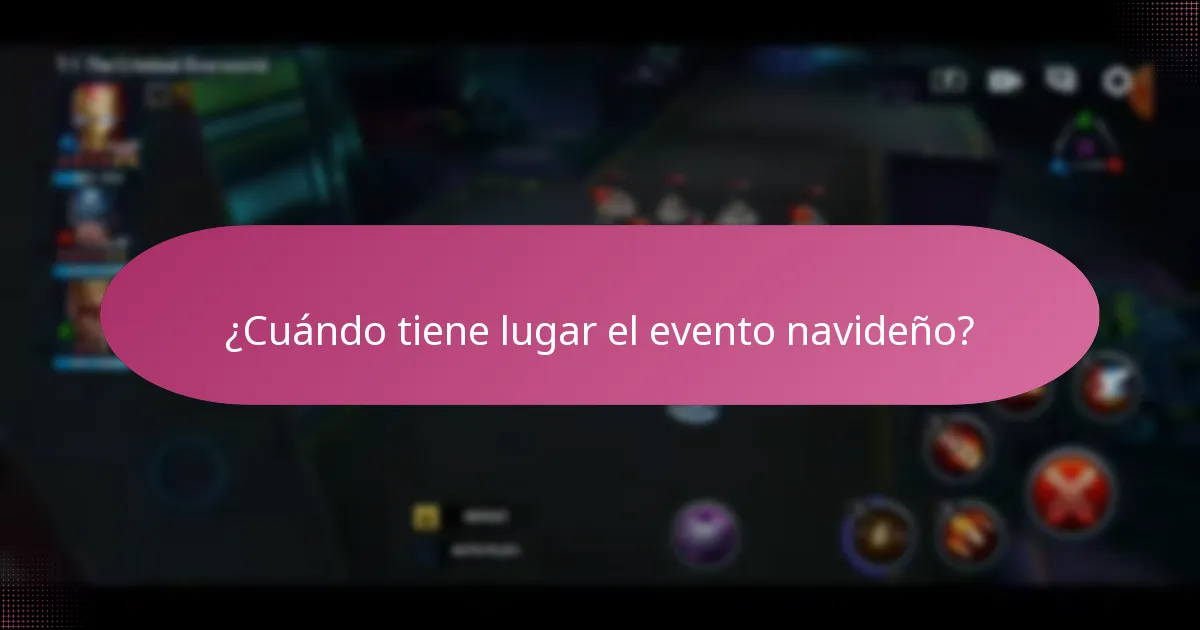 ¿Cuándo tiene lugar el evento navideño?