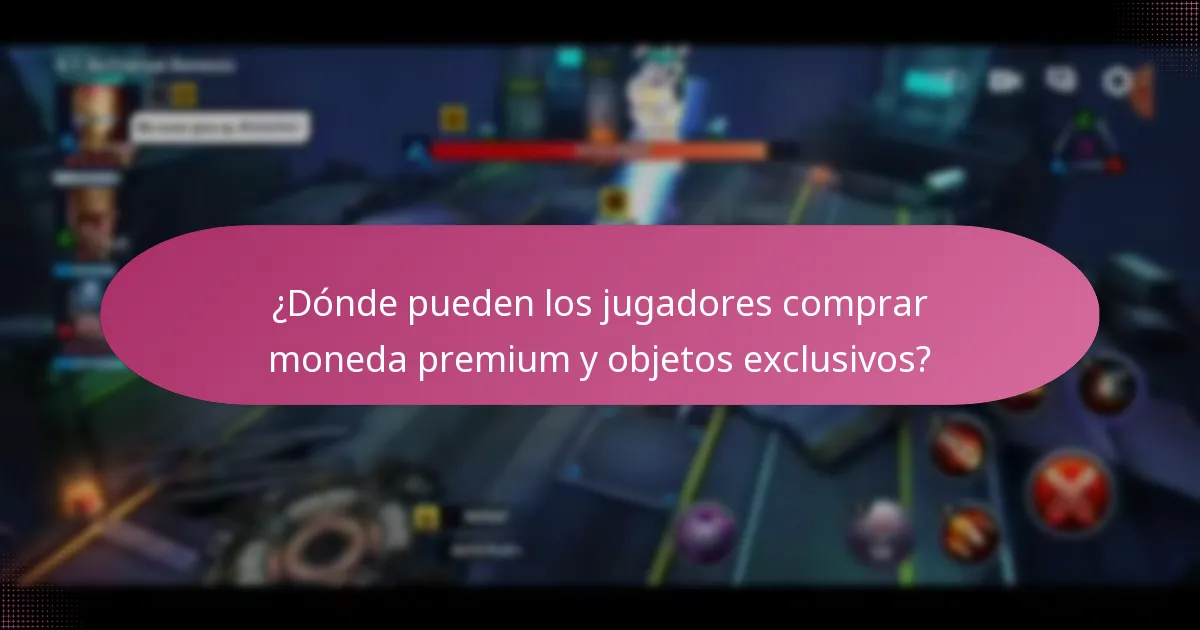 ¿Dónde pueden los jugadores comprar moneda premium y objetos exclusivos?