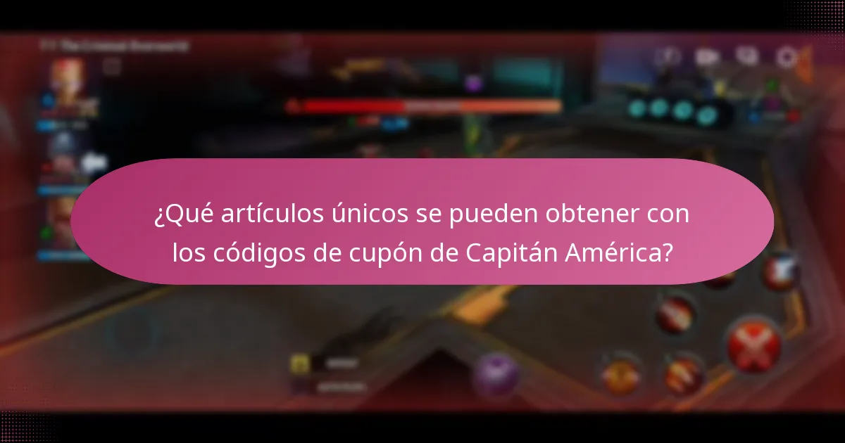 ¿Qué artículos únicos se pueden obtener con los códigos de cupón de Capitán América?